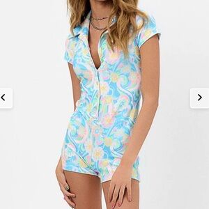 RARE Frankie’s Bikini Rose Terry Romper